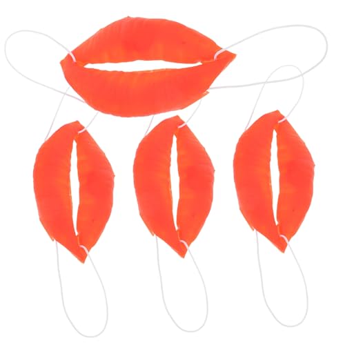 SOPOTUTU 4 Stück Teiliges Halloween Requisiten Große Rote Wurst Mund Dekoration Cosplay Clown Lustige Gesichtsmaske Wiederverwendbar für Kostümparty Karneval SOPOTUTU 4 Stück Teiliges Halloween Requisiten Große Rote Wurst Mund Dekoration Cosplay Clown Lustige Gesichtsmaske Wiederverwendbar für Kostümparty Karneval von SOPOTUTU