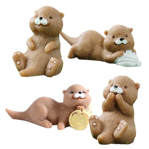 SOPOTUTU 4 Stück Teiliges Harz Otter Miniatur Figuren Langlebig und Detailreich für Terrarium Tischdeko DIY Basteln Mini Garten und Kuchendekoration SOPOTUTU 4 Stück Teiliges Harz Otter Miniatur Figuren Langlebig und Detailreich für Terrarium Tischdeko DIY Basteln Mini Garten und Kuchendekoration von SOPOTUTU