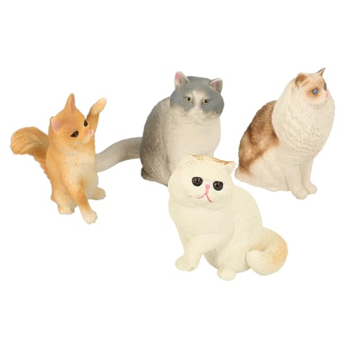 SOPOTUTU 4 Stück Teiliges Katzenmodell aus Robustem Kunststoff Realistische Deko Figuren Detailreiche Katzenstatuen für Schreibtisch und für Katzenliebhaber SOPOTUTU 4 Stück Teiliges Katzenmodell aus Robustem Kunststoff Realistische Deko Figuren Detailreiche Katzenstatuen für Schreibtisch und für Katzenliebhaber von SOPOTUTU