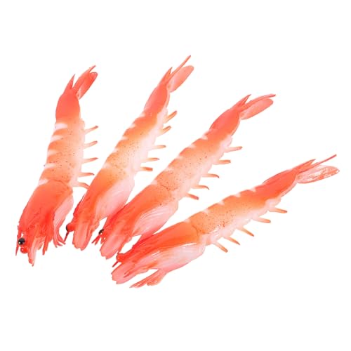 SOPOTUTU 4 Stück Teiliges Künstliche Garnelenmodelle Realistische Simulation für Heimdekoration und Fotografie Lebensechte PVC Garnelenfiguren für Kreative Gestaltung und Partys SOPOTUTU 4 Stück Teiliges Künstliche Garnelenmodelle Realistische Simulation für Heimdekoration und Fotografie Lebensechte PVC Garnelenfiguren für Kreative Gestaltung und Partys von SOPOTUTU
