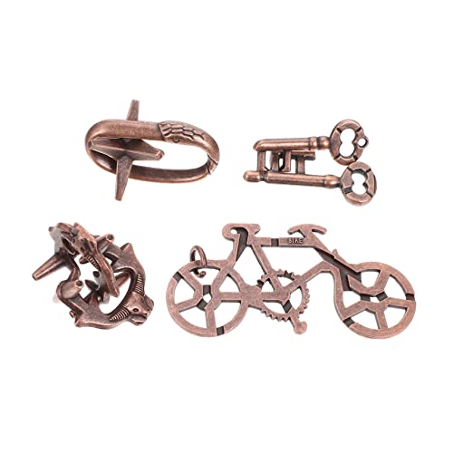 SOPOTUTU 4 Stück Teiliges Metall Gehirnspielzeug Interaktives Puzzle Logischem Chinesisches Ring Entsperrspielzeug für Freunde Familie und Kollegen SOPOTUTU 4 Stück Teiliges Metall Gehirnspielzeug Interaktives Puzzle Logischem Chinesisches Ring Entsperrspielzeug für Freunde Familie und Kollegen von SOPOTUTU
