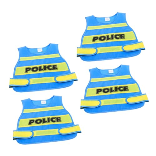 SOPOTUTU 4 Stück Teiliges Polizeikostüm Polizeiweste Halloween Karneval Cosplay Outfit für Rollenspiele Party Berufsverkleidung Polizist Verkleidung SOPOTUTU 4 Stück Teiliges Polizeikostüm Polizeiweste Halloween Karneval Cosplay Outfit für Rollenspiele Party Berufsverkleidung Polizist Verkleidung von SOPOTUTU