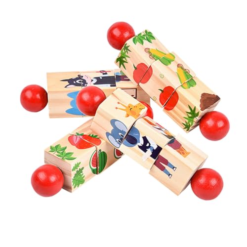 SOPOTUTU 4 Stück Teiliges Rotierendes Holzpuzzle für Kreatives Lernspielzeug mit Tiermotiven Kognitiven Fähigkeiten und Motorik für Geburtstage und Täglichen Spaß SOPOTUTU 4 Stück Teiliges Rotierendes Holzpuzzle für Kreatives Lernspielzeug mit Tiermotiven Kognitiven Fähigkeiten und Motorik für Geburtstage und Täglichen Spaß von SOPOTUTU