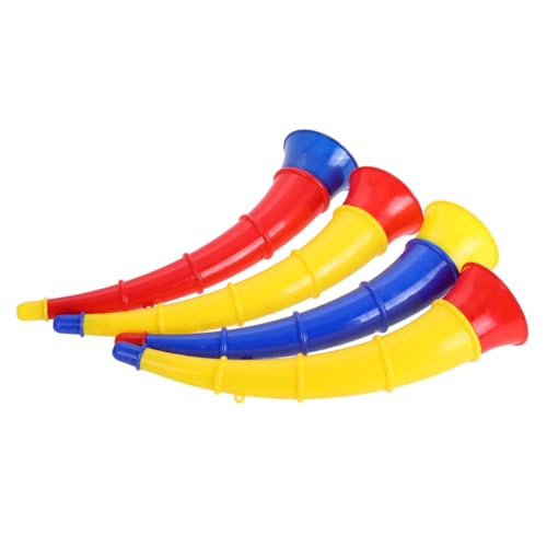 SOPOTUTU 4 Stück Teiliges Trompetenspielzeug für Kleinkinder Plastiktrompete Musikalisches Lernspielzeug Kreatives Horn für Kindergarten Musikinstrument für Vorschulunterricht und von SOPOTUTU