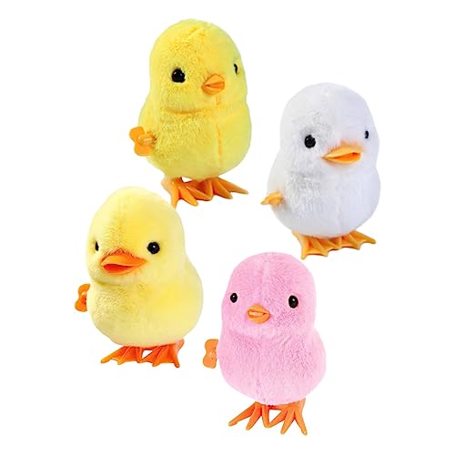 SOPOTUTU 4 Stück Teiliges Wind Up mit Kleinen Hühnern und Enten Detailreiches Sicheres Federspielzeug für Fördert Geschicklichkeit und Intelligenz als und Geschenkspielzeug von SOPOTUTU