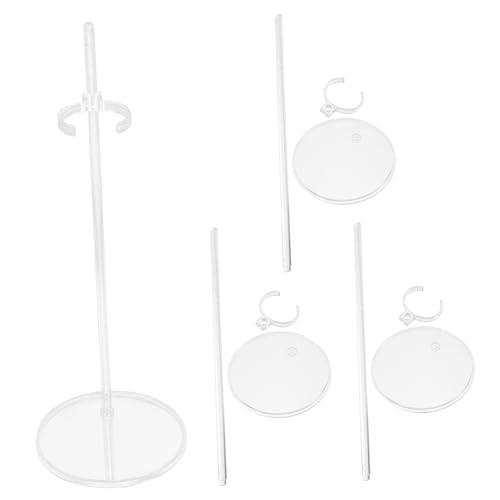 SOPOTUTU 4 Stück Verstellbare Transparente Puppenständer aus Robustem Kunststoff für Figuren und Sammlermodelle Tragbare Doll Display Halterungen für Puppenzubehör und SOPOTUTU 4 Stück Verstellbare Transparente Puppenständer aus Robustem Kunststoff für Figuren und Sammlermodelle Tragbare Doll Display Halterungen für Puppenzubehör und von SOPOTUTU