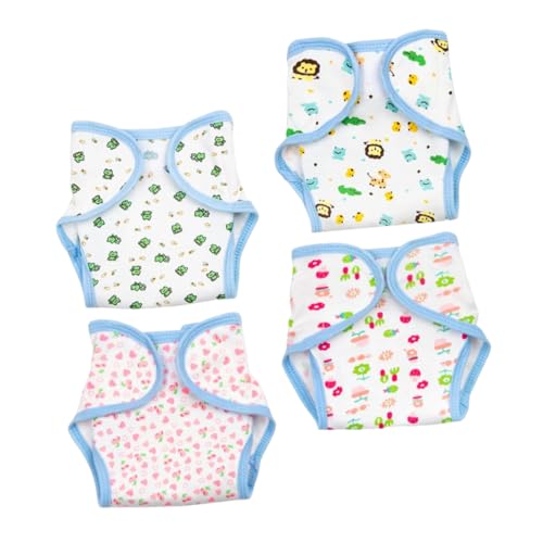SOPOTUTU 4 Stücke Puppenwindel stoffwindeln puppenspielzeug Puppen Puppenaccessoires Puppen Zubehör puppenpflege Set wiedergeborene Windeln von SOPOTUTU