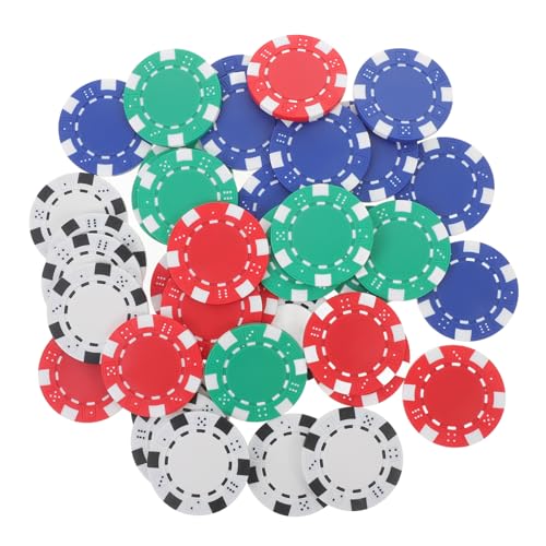 SOPOTUTU 40 Stück Poker Chips Kunststoffspielchips für Poker Zählspiele und Belohnungen für Clubs und Partys Rote Blaue Grüne und Weiße Chips Je SOPOTUTU 40 Stück Poker Chips Kunststoffspielchips für Poker Zählspiele und Belohnungen für Clubs und Partys Rote Blaue Grüne und Weiße Chips Je von SOPOTUTU