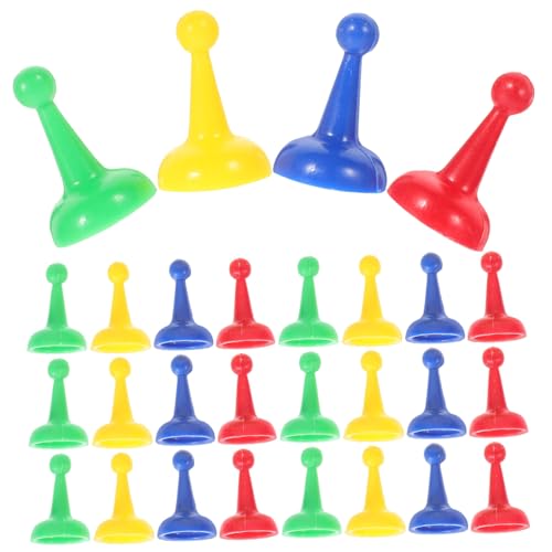 SOPOTUTU 40 Stück Teiliges Kunststoff Schachfiguren Kleine Bunte Schachfiguren Leicht und Tragbar Geeignet für Schachspiele Ersatzteile und Gesellschaftsspiele für Familien von SOPOTUTU