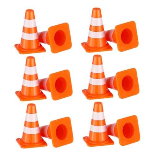 SOPOTUTU 40-teiliges Set -verkehrssperre Spielset Mit Straßenschildern Straßensperrenspielzeug Fußballmasten Minikegel Für Den Sport Mini -verkehrskegel Flache Orange Plastik von SOPOTUTU