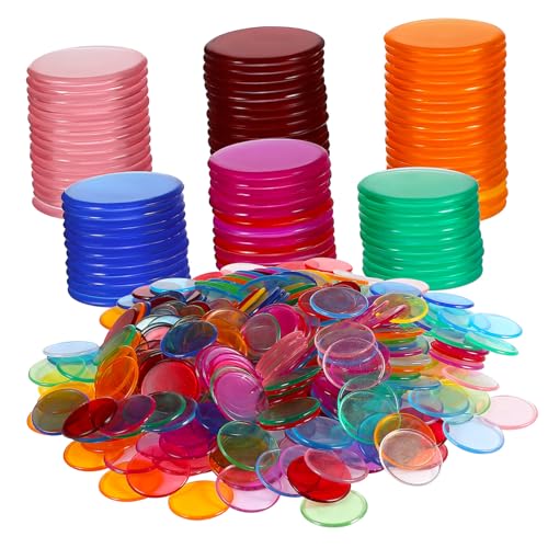 SOPOTUTU 400 Stück Bunte Transparente Runde Bingo Chips Spielchips Marker für Bingo Karten Mathe Zählspiel Zubehör Lernspiel SOPOTUTU 400 Stück Bunte Transparente Runde Bingo Chips Spielchips Marker für Bingo Karten Mathe Zählspiel Zubehör Lernspiel von SOPOTUTU