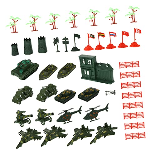 SOPOTUTU 41 Stück Teiliges Militärmodell aus Robustem Kunststoff Statische Szene Fördert Fantasie und Organisationsfähigkeit für Kinderpartys und Eltern Junge Mädchen Spiel von SOPOTUTU