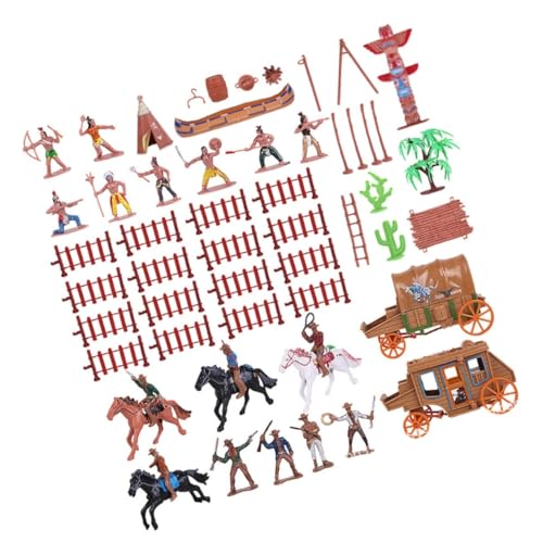 SOPOTUTU 43 Stück Teiliges Western Cowboy Figuren Miniaturmodelle aus Langlebigem Kunststoff Realistische Simulation für Sammeln und Dekoration SOPOTUTU 43 Stück Teiliges Western Cowboy Figuren Miniaturmodelle aus Langlebigem Kunststoff Realistische Simulation für Sammeln und Dekoration von SOPOTUTU