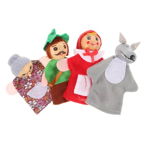 SOPOTUTU 4Stücke Teiliges Entzückender Fingerpuppen für Cartoon Design für Interaktive Spiele und Geschichtenerzählen für Kleinkinder und Eltern Lernen von SOPOTUTU