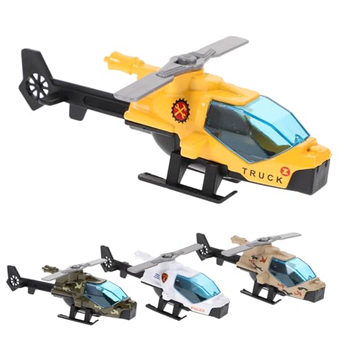 SOPOTUTU 4Stücke Teiliges Metallflugzeugmodell für Realistische Hubschrauber und Kampfjets Dekoration für Zimmer und Spielplätze Leicht und Langlebig aus Hochwertigem Metall von SOPOTUTU