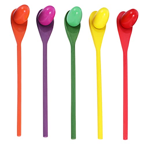 SOPOTUTU 5 Sätze Balancierstäbe aus Robustem Holz Balancing Game Toy für Kindergarten Sensorisches Training Bewegungsspiele für Bunte Lernspielzeuge Geeignet für Geburtstag Zufällige Farbe von SOPOTUTU