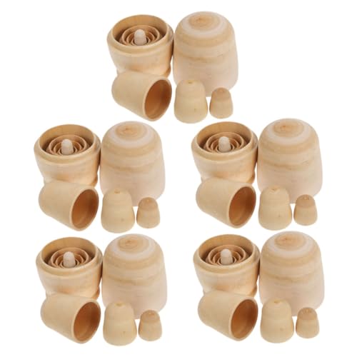 SOPOTUTU 5 Sätze Unbemalte Russische Puppen Lagiges Holz DIY Bastelset zum Bemalen Nesting Dolls für Kreative Dekoration und Geschenkideen SOPOTUTU 5 Sätze Unbemalte Russische Puppen Lagiges Holz DIY Bastelset zum Bemalen Nesting Dolls für Kreative Dekoration und Geschenkideen von SOPOTUTU
