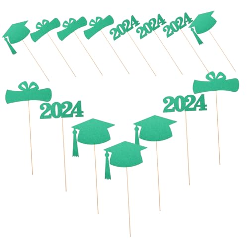 SOPOTUTU 5 Satz Graduation Deko Teilig Tischdeko für Abschlussfeiern Vielseitige Vase Picks Foto Requisiten Dekoration für Unvergessliche Erinnerungen Graduierung von SOPOTUTU