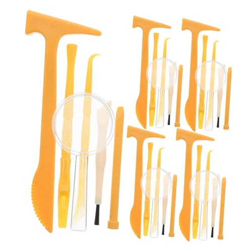 SOPOTUTU 5 Sets Riesendinosaurier Egging Kit Für Kinder Mit Hammermeißel Und Bürsten Kids Science Kit Für Archäologisches Spiel von SOPOTUTU