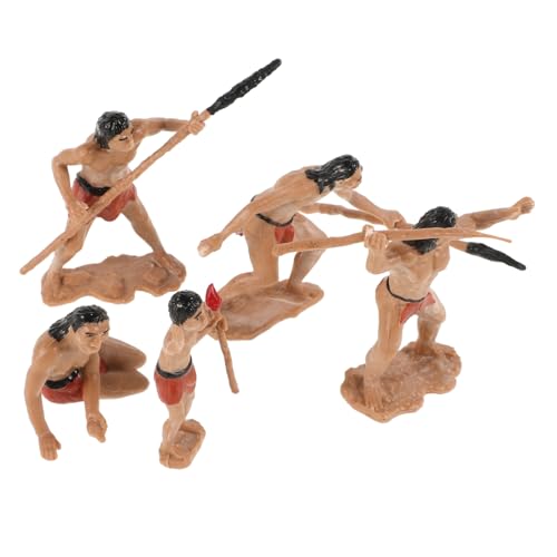 SOPOTUTU 5 Stück Jagdmodell Männer Kerl Primitive Men Modell Harz von SOPOTUTU