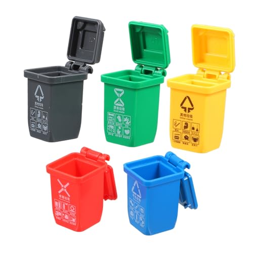 SOPOTUTU 5 Stück Miniatur Mülltonnen Teilig Realistische Abfallbehälter für Pädagogisches Puppenhaus Zubehör für DIY Dollhouse Kitchen Decor und Simulation Modelle SOPOTUTU 5 Stück Miniatur Mülltonnen Teilig Realistische Abfallbehälter für Pädagogisches Puppenhaus Zubehör für DIY Dollhouse Kitchen Decor und Simulation Modelle von SOPOTUTU