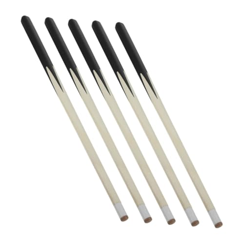SOPOTUTU 5 Stück Teiliges Billard Queue Set aus Robustem Holz Kurze Pool Queues für Kindgerechtes Griffgefühl Verzugsfest für Kleine Billardtische und Kindgerechtes Spiel von SOPOTUTU