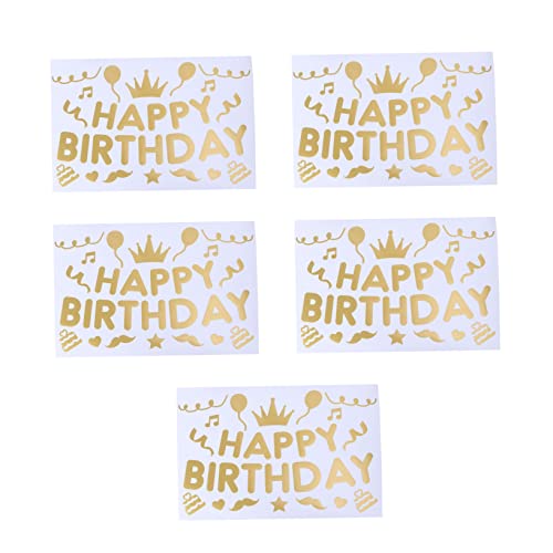 SOPOTUTU 5 Stück Teiliges Goldene Balloon Sticker für Geburtstagsfeiern Selbstklebende Dekoration für Fröhliche Partys und Besonderen Anlässen SOPOTUTU 5 Stück Teiliges Goldene Balloon Sticker für Geburtstagsfeiern Selbstklebende Dekoration für Fröhliche Partys und Besonderen Anlässen von SOPOTUTU