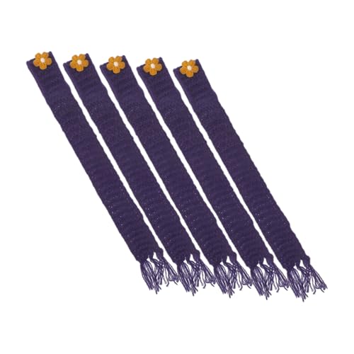 SOPOTUTU 5 Stück Teiliges Mini Strickschal Verstellbar Weicher Puppenschal aus Garn für DIY Bastelprojekte Dekoratives Accessoire für Puppen und Kuscheltiere von SOPOTUTU