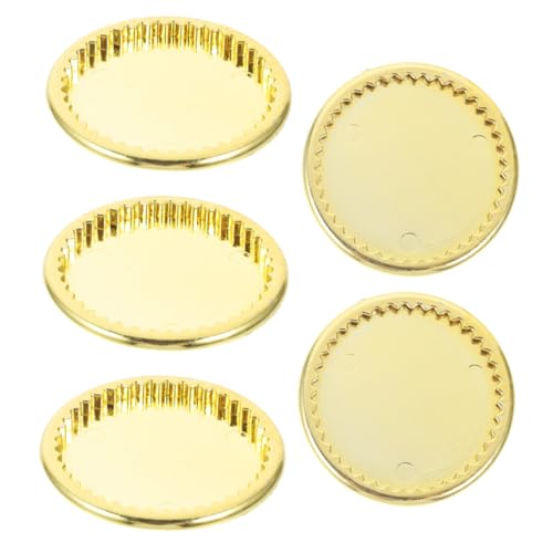 SOPOTUTU 5 Stück Teiliges Miniatur Geschirrset Goldfarbene Mini Teller Puppenhaus Dekoration Küchen Tablett Requisiten DIY Zubehör für Miniatur Haus Landschaft SOPOTUTU 5 Stück Teiliges Miniatur Geschirrset Goldfarbene Mini Teller Puppenhaus Dekoration Küchen Tablett Requisiten DIY Zubehör für Miniatur Haus Landschaft von SOPOTUTU