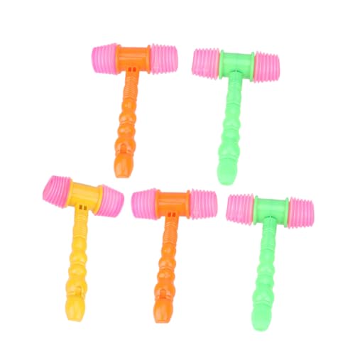 SOPOTUTU 5 Stück Teiliges Quietschhammer mit Musikfunktion Pädagogischer Greifhammer für Kleinkinder Bunte Hämmer Fördert Rhythmusgefühl und Motorik Zufällige Farbe und Stil von SOPOTUTU