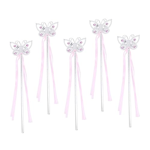 SOPOTUTU 5 Stück Teiliges Schmetterling Zauberstäbe in Rosa Niedliche Feenstäbe für Kostüm Party Halloween und Cosplay Bunte Kostüm Requisiten für Mädchen Spiel und Bühne SOPOTUTU 5 Stück Teiliges Schmetterling Zauberstäbe in Rosa Niedliche Feenstäbe für Kostüm Party Halloween und Cosplay Bunte Kostüm Requisiten für Mädchen Spiel und Bühne von SOPOTUTU