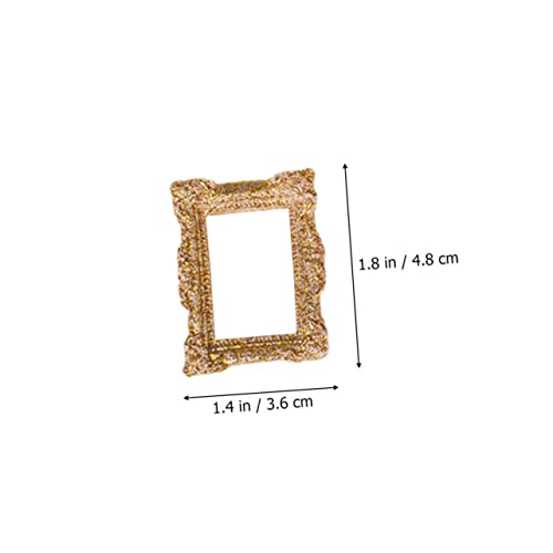 SOPOTUTU 5 Stück Teiliges Vintage Mini Fotorahmen aus Harz Detailreiche Miniaturbilderrahmen für Puppenhaus DIY Schlüsselanhänger Haarschmuck Kreative Wohnaccessoires Zufällige Farbe von SOPOTUTU