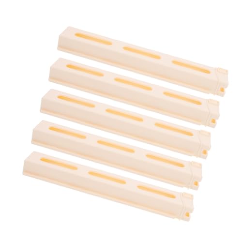 SOPOTUTU 5 Stücke Dominosteine ​​Aufbewahrungsbox Dropper Vorrichtungen Automatische Kleine Zug Elektrische Verbindung Klemme Vorrichtungen Spaß Rack Kunststoff Beige von SOPOTUTU
