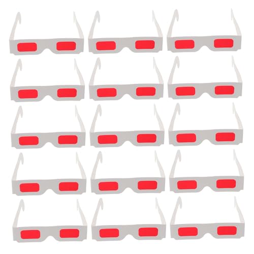 SOPOTUTU 50 Stück Feuerwerksgläser Pappbrille Für Powerpuff- -Accessoires Roter Rahmen Rosa Herzbrille Valentinstag Brille Glasreaktor Beugungsgläser Valentinstag Gläser Papier von SOPOTUTU