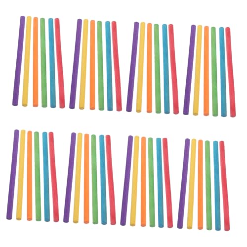 SOPOTUTU 50 Stück Holzrhythmussticks Set Musikinstrumente aus Naturholz für Musikunterricht Gruppenaktivitäten und Interaktives Sicher und Leicht zu Handhaben von SOPOTUTU
