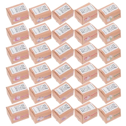 SOPOTUTU 50 Stück Maßstab Kreative Mini Geschenkverpackungen in Fünf Fruchtmotiven Realistische Puppenhaus Modelle für Kleine Unternehmen und Dekorative Szenen von SOPOTUTU