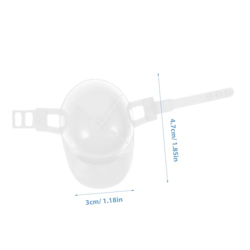 SOPOTUTU 50 Stück Mini Bauhelm aus Robustem Kunststoff Weiß Kompakt und Tragbar als Puppenhelm Haustierhut und Dekoration für Partys DIY Kuchen und Outdoor aktivitäten von SOPOTUTU