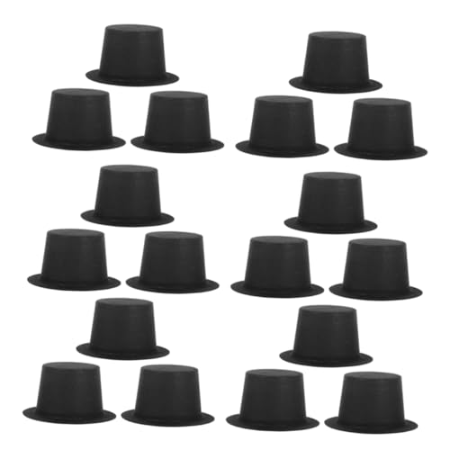 SOPOTUTU 50 Stück Mini Schwarze Weihnachtsmütze aus Filz Dekorative Hut für Schneemann Diy Basteln und Weihnachtsfeier Deko Clownhut für Kreative Bastelprojekte von SOPOTUTU