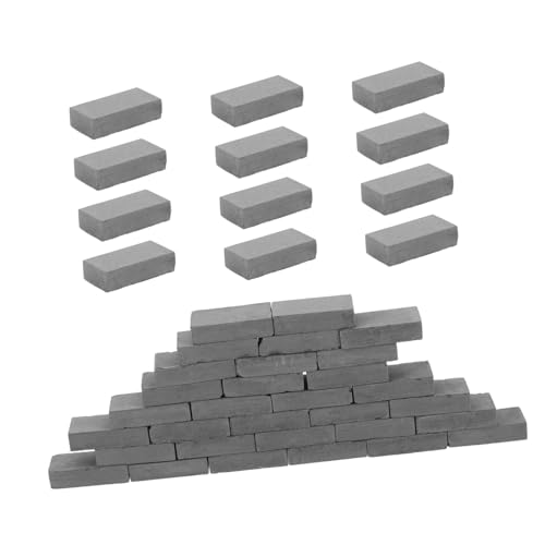 SOPOTUTU 50 Stück Miniatur Ziegelsteine Set für Kunsthandwerk Bausteine für DIY und Architekturmodelle Realistische Nachbildung für Spiel und Lernen von SOPOTUTU