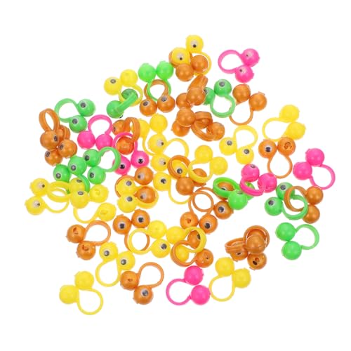 SOPOTUTU 50 Stück Teiliges Bunter Fingerpuppen mit Großen Augen Kreative Lernspielzeuge für Fördert Logisches Denken und Fantasie Kindgerechtes Material Zufällige Designs für Spielspaß von SOPOTUTU