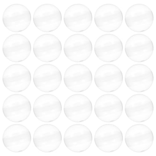 SOPOTUTU 50 Stück Transparente Runde Kapseln Nachfüllbare Automatenkugeln aus Robustem Kunststoff Kompatibel mit Verschiedenen Kaugummiautomaten für Partys Überraschungen und Bastelbedarf von SOPOTUTU