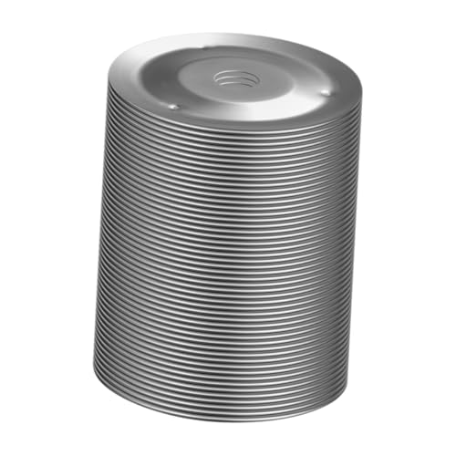 SOPOTUTU 50 Stück Trommelbecken Ringe Metall Jingle Bell Ersatzteile für Tamburin Glocke Percussion Zubehör Durchmesser Einfache Montage Klarer für Schlagzeugsets von SOPOTUTU