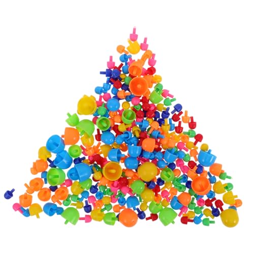 SOPOTUTU 592 Stücke Pilznagelspielzeug für Kreatives DIY Peg Puzzle mit Verschiedenen Fördert Feinmotorik und Hand Augen Koordination Pädagogisches Lernspielzeug für Kreative Gestaltung von SOPOTUTU