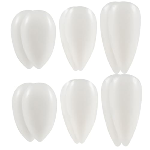 SOPOTUTU 6 Paare Halloween Vampirzähne Fake Teeth Zombie Fangs für Cosplay Party Dekorationen Langlebig Sicher und Komfortabel von SOPOTUTU