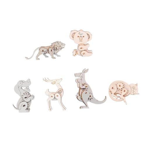 SOPOTUTU 6 Sätze Puzzle Tierspielzeug Kindergeschenk Tierhandwerksmodelle Für DIY Home Ornamente Bildungsmodell Bastelspielzeug Zum Zusammenbauen Tiermodelle Selber Machen Hölzern SOPOTUTU 6 Sätze Puzzle Tierspielzeug Kindergeschenk Tierhandwerksmodelle Für DIY Home Ornamente Bildungsmodell Bastelspielzeug Zum Zusammenbauen Tiermodelle Selber Machen Hölzern von SOPOTUTU