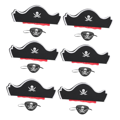 SOPOTUTU 6 Sätze Teiliges Piratenkostüm Halloween Cosplay Zubehör mit Augenklappen und Piratenhüten Dekoratives Piraten Accessoire für Themenpartys Theateraufführungen und Kostümspiele SOPOTUTU 6 Sätze Teiliges Piratenkostüm Halloween Cosplay Zubehör mit Augenklappen und Piratenhüten Dekoratives Piraten Accessoire für Themenpartys Theateraufführungen und Kostümspiele von SOPOTUTU