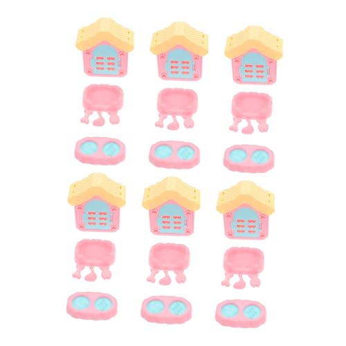 SOPOTUTU 6 Sets Kinderspielzeug Hundenapf Miniatur Hundehütte Mini Hundehütte Hundehütte Kunststoff SOPOTUTU 6 Sets Kinderspielzeug Hundenapf Miniatur Hundehütte Mini Hundehütte Hundehütte Kunststoff von SOPOTUTU