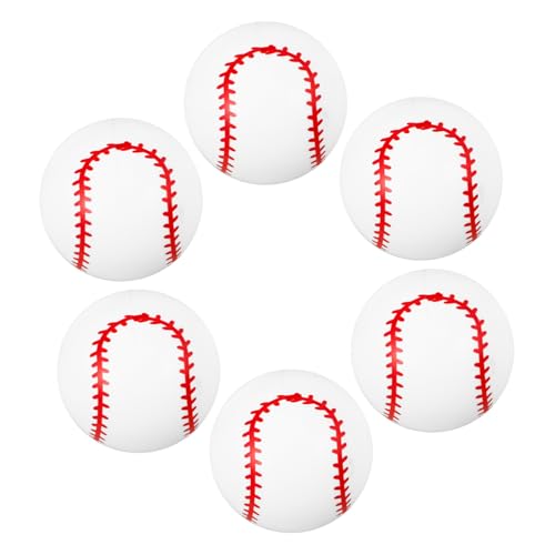 SOPOTUTU 6 Stück Aufblasbare Baseballspielzeug Schaum Kleinkind aufblasbarer Ball gartenspielzeug Baseball-Poolspielzeug Baseball-Geburtstagsparty- PVC Weiß von SOPOTUTU