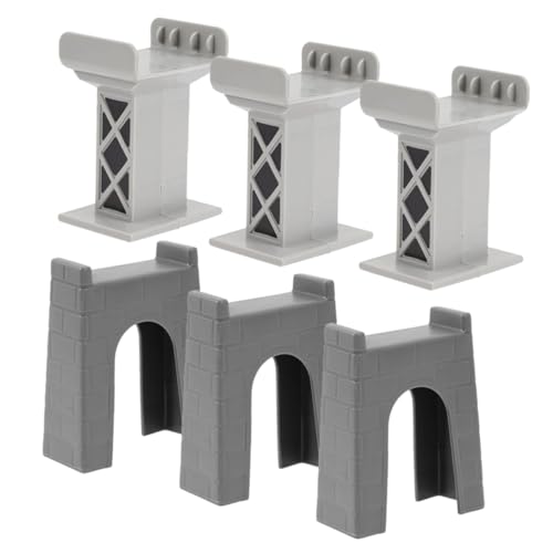 SOPOTUTU 6 Stück Bahngleis-Riser Und Gleisstücke Für Bahnbrücke, Pier Für Spiele Und Spielen, Brückenpier, Bahnbrücke, Piergleis Für Eisenbahnzubehör SOPOTUTU 6 Stück Bahngleis-Riser Und Gleisstücke Für Bahnbrücke, Pier Für Spiele Und Spielen, Brückenpier, Bahnbrücke, Piergleis Für Eisenbahnzubehör von SOPOTUTU