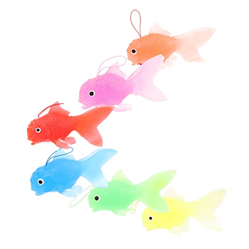 SOPOTUTU 6 Stück Große Künstliche Figuren für Aquarium Dekoration Teiliges aus Umweltfreundlichem Silikon für Kreativität und Lernen von SOPOTUTU